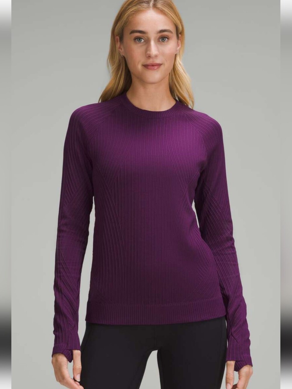 Lululemon Rest Less Pullover, Magenta Purple, Size S, Seamless, Cozy And Warm